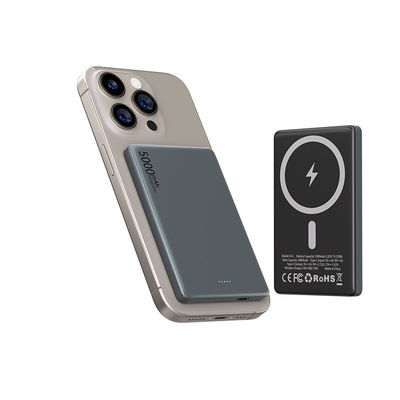 Harga yang bagus Custom Magnetic Power Bank 5000mAh 5W 7.5W Portable Wireless Power Bank on line