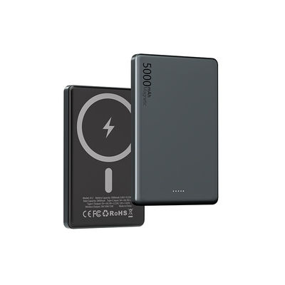 Harga yang bagus Ultra Slim Powerbank Wireless Charging 5000mAh Dengan Abs Pc Type C 5V/2.4A Output on line