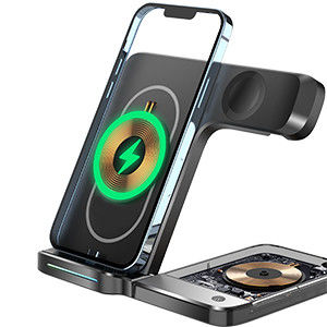 Harga yang bagus Type C Input Fast Charging Wireless Charger 10W 7.5W 5W Untuk iPhone Apple Watch Air Pods on line