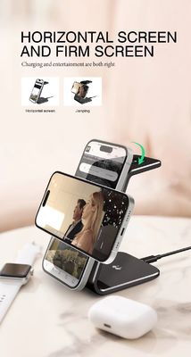 Harga yang bagus OEM ODM 3 In 1 Wireless Charger Tipe C Multi Color Dengan Daya 10W 5W Watch Output on line