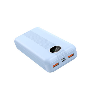 Biru Putih 10000mAh PD Power Bank Micro Compatible Charger Dengan 20W 22,5W Daya Rating