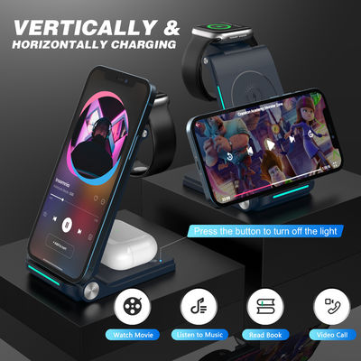Harga yang bagus ABS PC 3 In 1 Wireless Charger Power Bank Dengan 10W 7.5W 5W Power Output on line