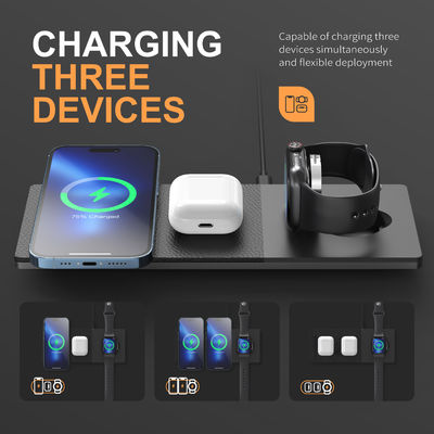 Harga yang bagus 10W/7.5W/5W Qi Wireless Charger Stand Type C Input 15W Kapasitas pengisian on line