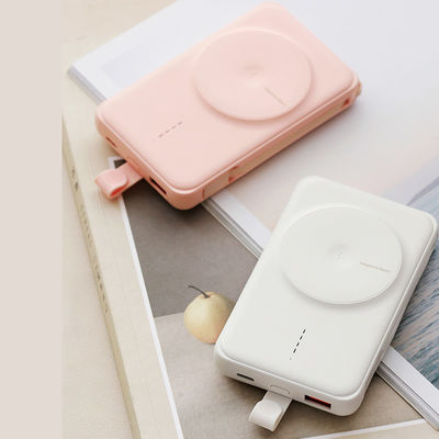 Harga yang bagus Li Polymer Magnetic Power Bank Pengisian Cepat 10000mAh Output Wireless on line