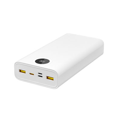 Harga yang bagus Power Bank Kapasitas Besar Putih 22.5W PD Output Dengan Indikator LED Perlindungan Keselamatan on line