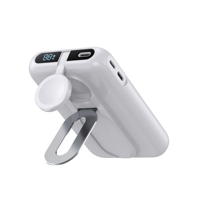Harga yang bagus White Li Polymer Power Bank Charger Portable Magnetik Tipe C Keluar 5V/3A 15W on line