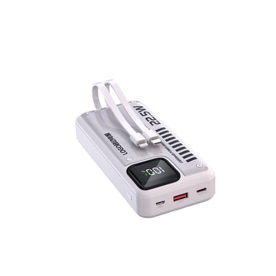 Harga yang bagus Portable Fast Charging Power Bank 20000mah USB C Power Bank Dibangun Dalam Kabel on line